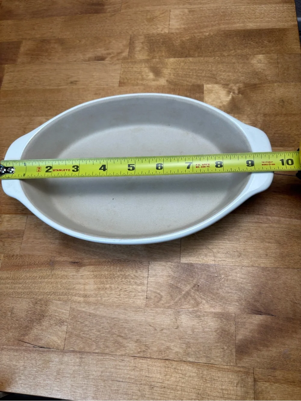 Pampered Chef Family Heritage Stoneware Small Oval Baker Casserole Dish USA